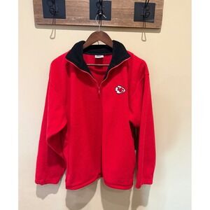 Vintage Iron Knights Athletics Kansas‎ City Chiefs Quarter Zip Red Size Medium